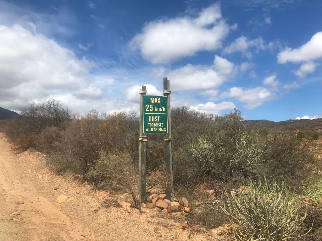 Senyal a l'entrada de Gecko Creek