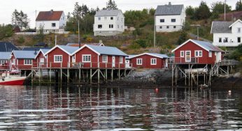 Dormint a una casa de pescadors Rorbu a Rorbuhotell, illes Lofoten