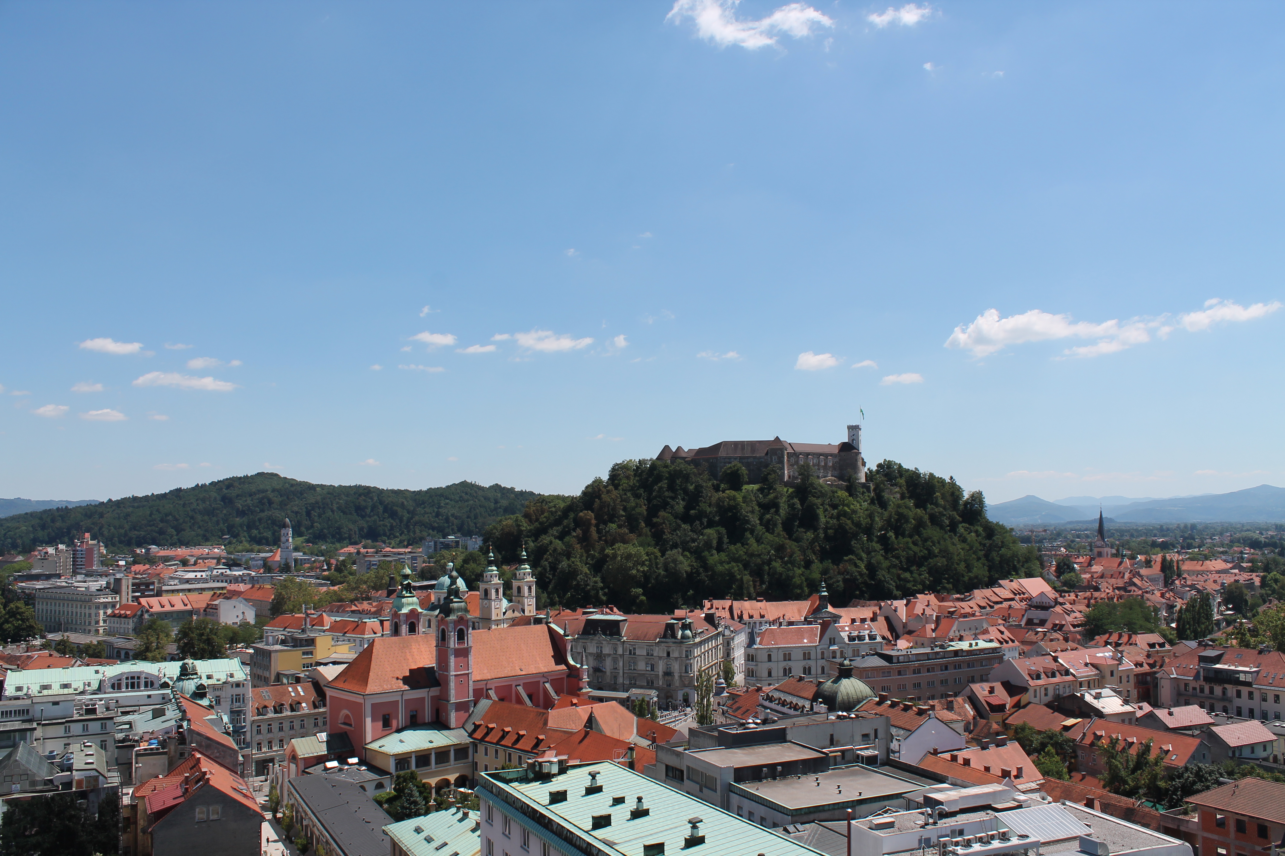 views from Neboticnik in Ljubljana