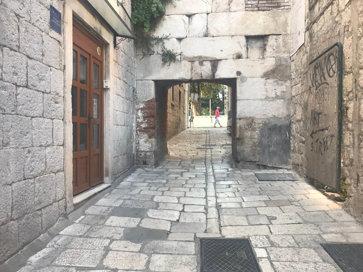 Split's old town streets