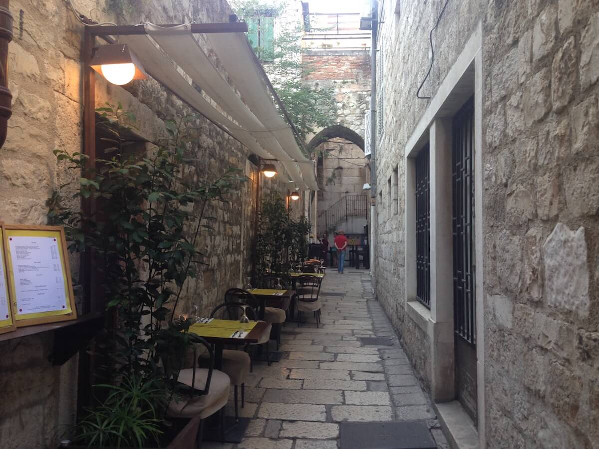 Split's old town streets