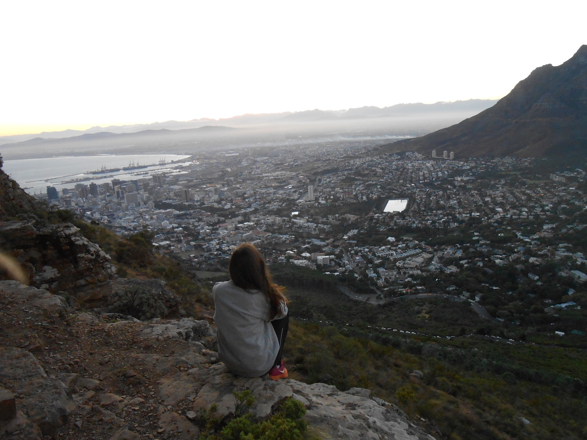 Sun rising in Cape Town