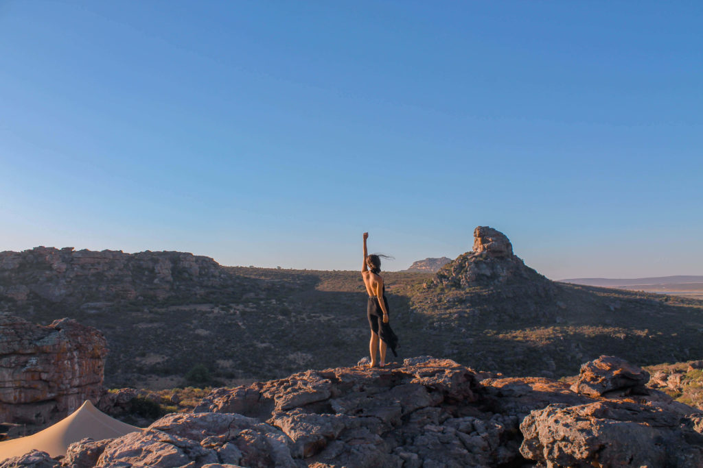 Watching the sunset from the highest rock