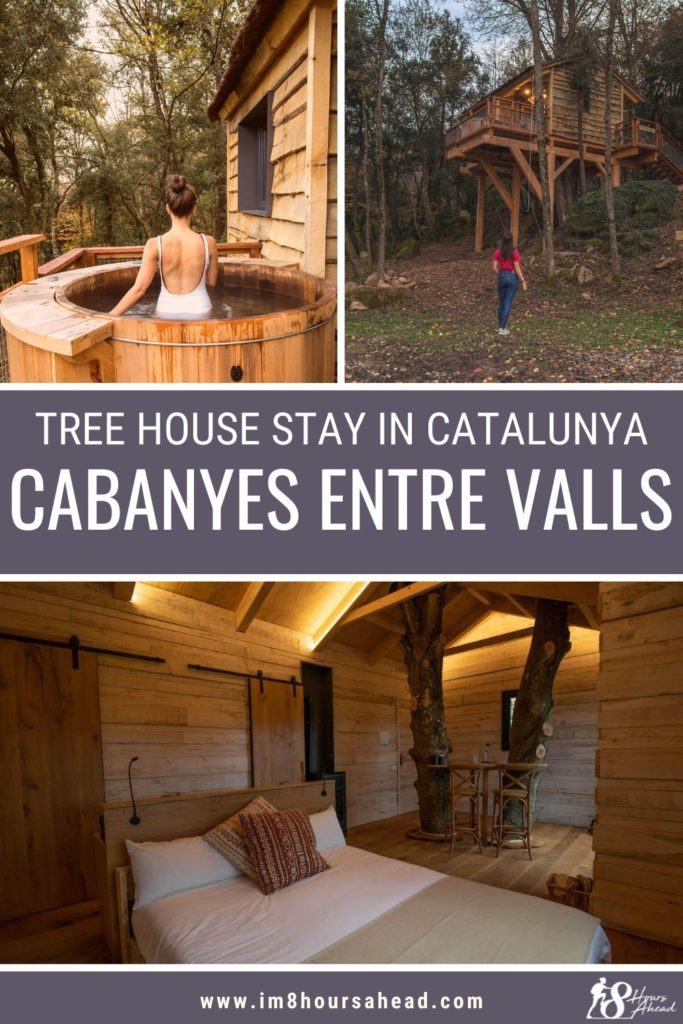 Staying at Cabanyes Entre Valls, a tree house hotel in Catalunya, 2 hours from Barcelona.