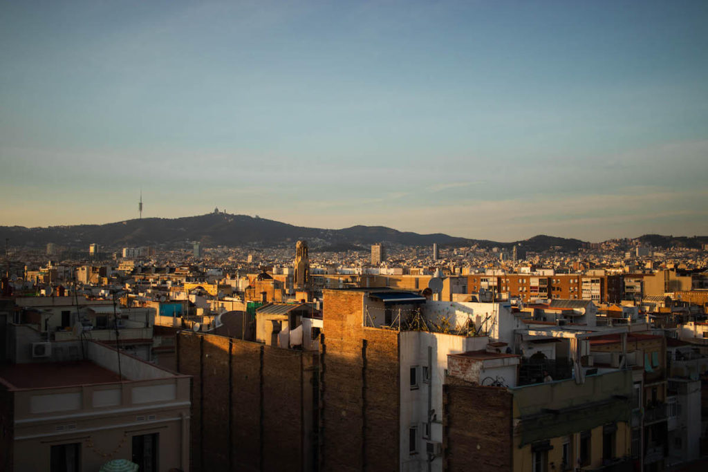 Views from Hotel Brummell at Sunset, Barcelona