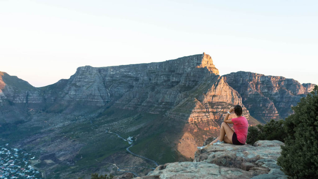 Table Mountain at sunset