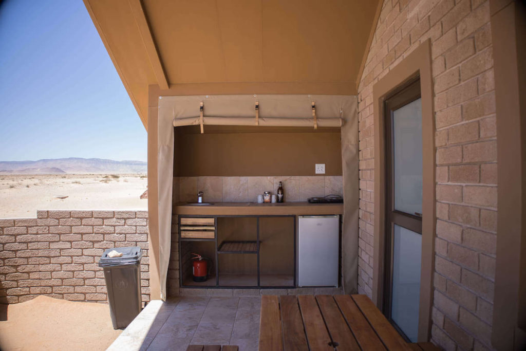 Desert Quiver Camp kitchenette